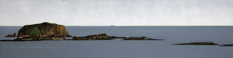 John Kelly: High and Low (Triptych), oil on canvas on marine ply, 61 x 244cm John Kelly: High and Low (Triptych), oil on canvas on marine ply, 61 x 244cm