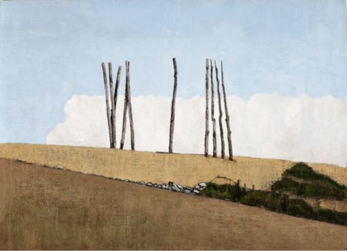 John Kelly: The Sticks, oil on canvas on board, 61 x 83cm, 2013